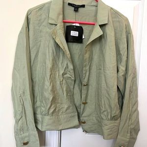 Andrew Marc Cropped Blouse